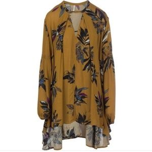 FREE PEOPLE retro tree swing tunic rust